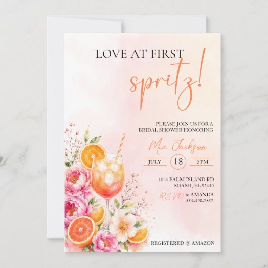 Liebe auf den ersten Spritz-Junggesellinnenabschie (Vorderseite)