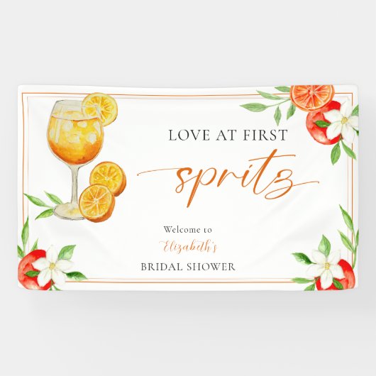Liebe auf den ersten Spritz Junggesellinnenabschie Banner (Horizontal)