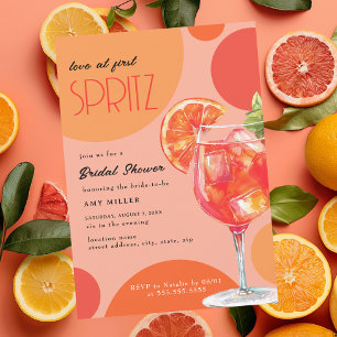 Liebe auf den ersten Spritz Junggesellinnenabschie Einladung