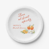 Liebe auf den ersten Spritz-Junggesellinnenabschie Pappteller (Vorderseite)