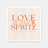 Liebe auf den ersten Spritz Junggesellinnenabschie Serviette (Vorderseite)
