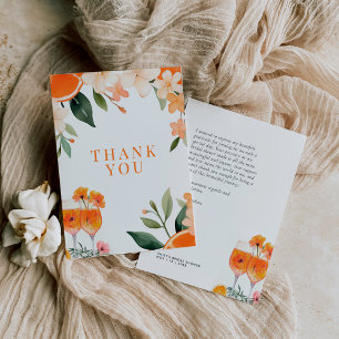 Liebe auf den ersten Spritz Moderne Bridal Shower Dankeskarte