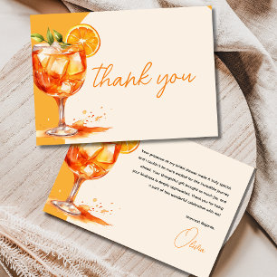 Liebe auf den ersten Spritz Orange Brautparty Dankeskarte