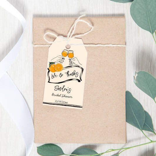 Liebe auf den ersten spritz Retro-Brautparty-Gefal Geschenkanhänger