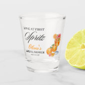 Liebe auf den ersten Spritzer - Brautparty Schnapsglas (Vorderseite)