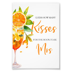 Liebe auf den ersten Spritzer Citrus Floral Brautp Fotodruck