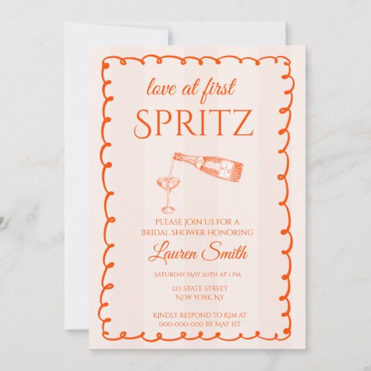 Liebe auf den ersten Spritzer - Einladung zur Brau (Vorderseite)