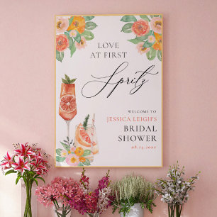 Liebe auf den ersten Spritzer Helles Cocktail Brau Poster