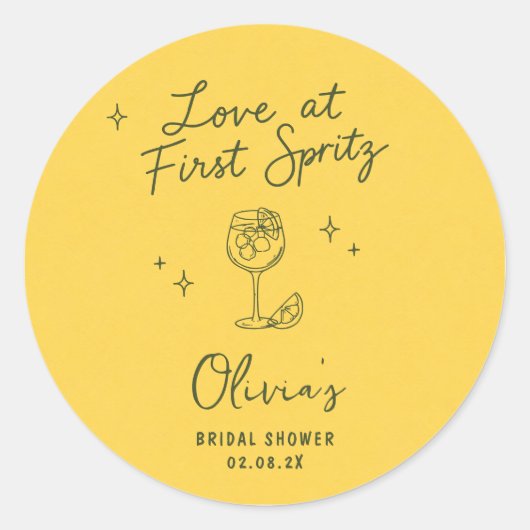 Liebe auf den ersten Spritzer Runder Aufkleber (Vorderseite)