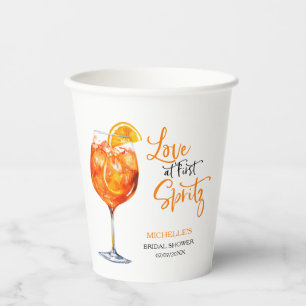 Liebe auf den ersten Spritzer Sommer Cocktail Brau Pappbecher