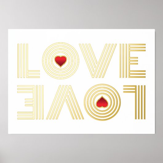 "LIEBE" Auf den Kopf und auf den Kopf Foliendrucke (Vorderseite)