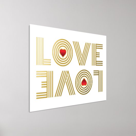 "LIEBE" Auf den Kopf und auf den Kopf Foliendrucke (Ablage )