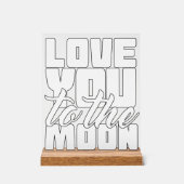 Liebe auf den Mond Acrylschild (Vorderseite)