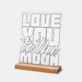 Liebe auf den Mond Acrylschild (Winkel)