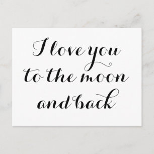 Liebe auf den Mond Postkarte