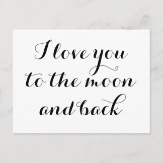 Liebe auf den Mond Postkarte