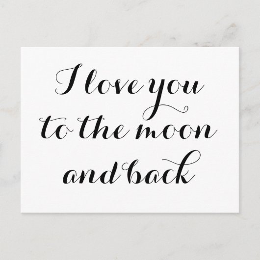 Liebe auf den Mond Postkarte (Vorderseite)