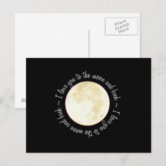 Liebe auf den Mond Postkarte (Vorne/Hinten)
