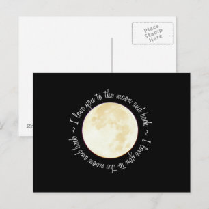 Liebe auf den Mond Postkarte