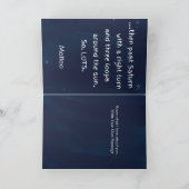 Liebe auf den Mond und die hintere geklappte Fotok Dankeskarte (Innenseite)