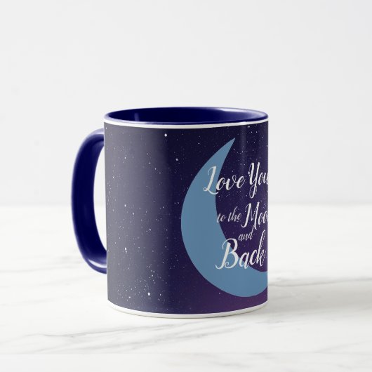 Liebe auf den Mond und die Tasse (Vorderseite Links)