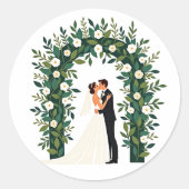 Liebe auf der Blumenzettel Runder Aufkleber (Vorderseite)