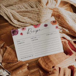 Liebe auf der Brautparty-Rezept-Karte