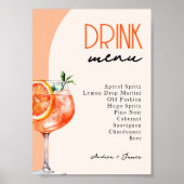 Liebe auf der ersten Spritz Wedding Drinks Menü Poster (Vorne)