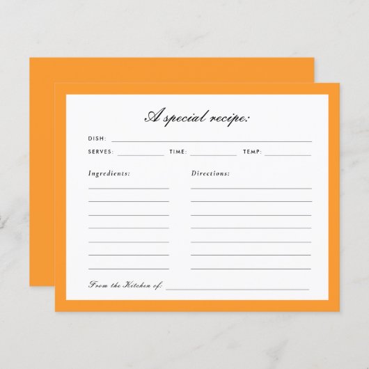 Liebe auf der First Spritz Brautparty Recipe Card (Vorne/Hinten)