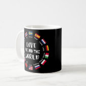Liebe auf der ganzen Welt Sprachen  Kaffeetasse (Vorderseite Links)