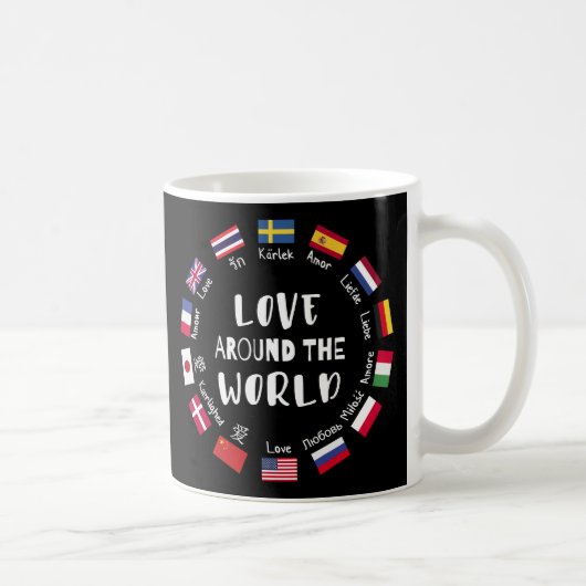 Liebe auf der ganzen Welt Sprachen  Kaffeetasse (Rechts)