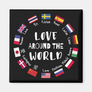 Liebe auf der ganzen Welt Sprachen Magnet