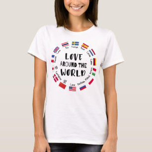 Liebe auf der ganzen Welt Sprachen  T-Shirt