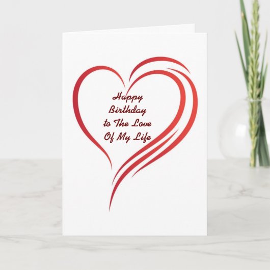 Liebe AUF DER KARTE "IHR GEBURTSTAG" (Vorderseite)