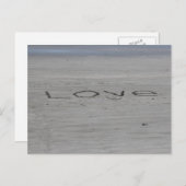Liebe auf der Sand-Post-Karte Postkarte (Vorne/Hinten)