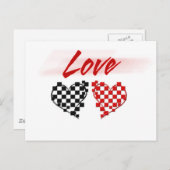 Liebe auf der Schnellspur - für Nascar-Fans Postkarte (Vorne/Hinten)