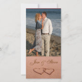 Liebe auf der Strandfoto-Vorlage (Vorderseite)