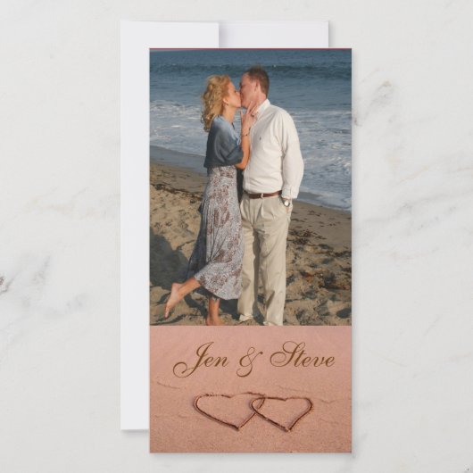 Liebe auf der Strandfoto-Vorlage (Vorderseite)