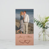 Liebe auf der Strandfoto-Vorlage (Stehend Vorderseite)