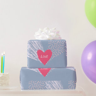 Liebe auf einem Herzen Geschenkpapier