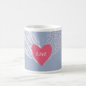 Liebe auf einem Herzen Kaffeetasse (Mittel)