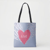 Liebe auf einem Herzen Tasche (Vorderseite)