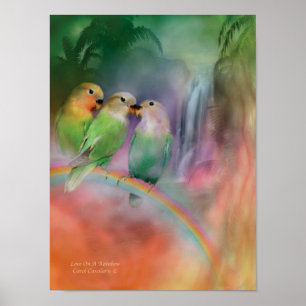 Liebe auf einem Regenbogen-Kunst-Plakat/einem Poster