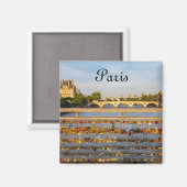 Liebe auf einer Brücke in Paris Magnet (Vorderseite/Rückseite)