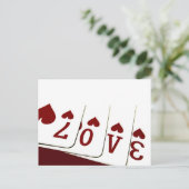 Liebe auf Herzspielkarten Postkarte (Stehend Vorderseite)