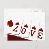 Liebe auf Herzspielkarten Postkarte (Vorne/Hinten)