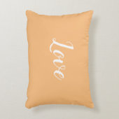 "Liebe" auf Hübschem Orange/Peach Accent Pillow Dekokissen (Vorderseite(Vertikal))