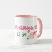 Liebe auf jeden Fall Schrift // Bibelverse Tasse (VorderseiteRechts)