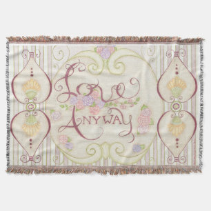 Liebe auf jeden Fall (verziertes Design) wirbellos Decke