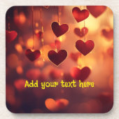 "Liebe auf jeder Tabelle" - Set für benutzerdefini Getränkeuntersetzer (Vorderseite)